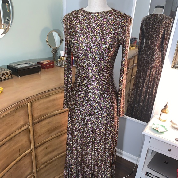 Vintage Dresses & Skirts - Beautiful 1970s Floral Maxi Dress!